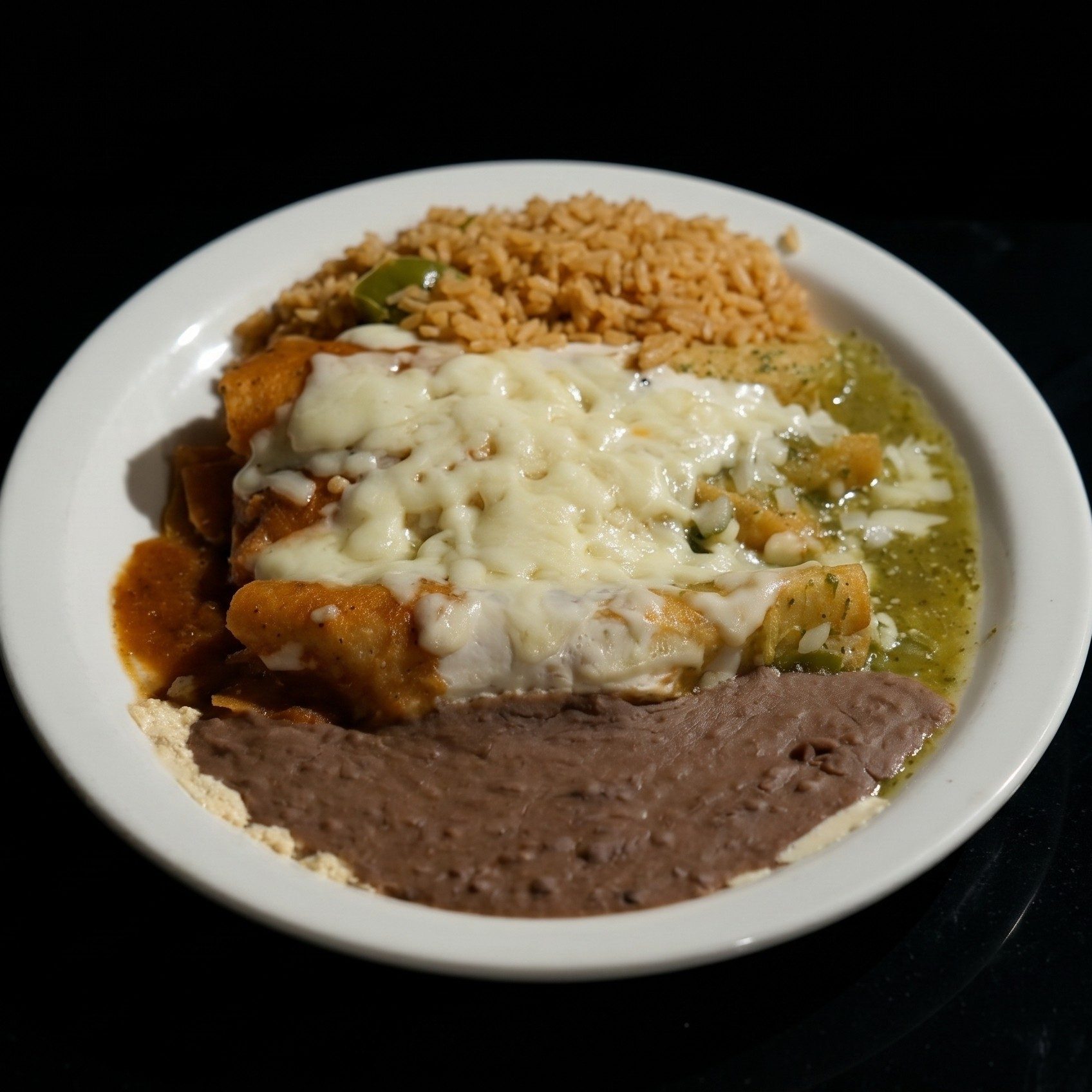 Mexican Flag Enchiladas.